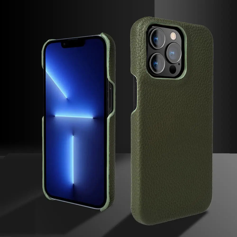 For Iphone 14 Pro Max Case Luxury Genuine Leather Cover Business Phone Cases Back Cover for Iphone 13 18Pro 15 12 XR XSMax Coque