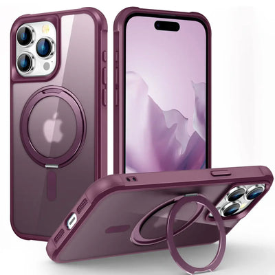 for iPhone 16 15 14 13 12 11 Pro Max Case with 360° Rotatable Magnetic Ring[Compatible with Mag-safe][Invisible Kickstand] Cover