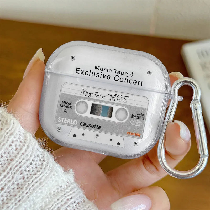 Tape Radio Retro Pattern Earphone Cover for Apple AirPods Pro 2/Pro 3/Pro Headphones Cases Protective Case For AirPods 4/3/1/2
