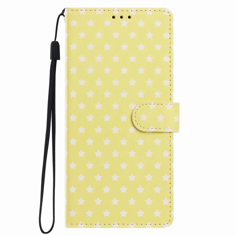 Cute Stars Case For Apple iPhone 6Plus 17E 17 16E 16 14 Plus 13 12 Mini 15 Pro Max Cash Wallet Card Storage Phone Back Cover