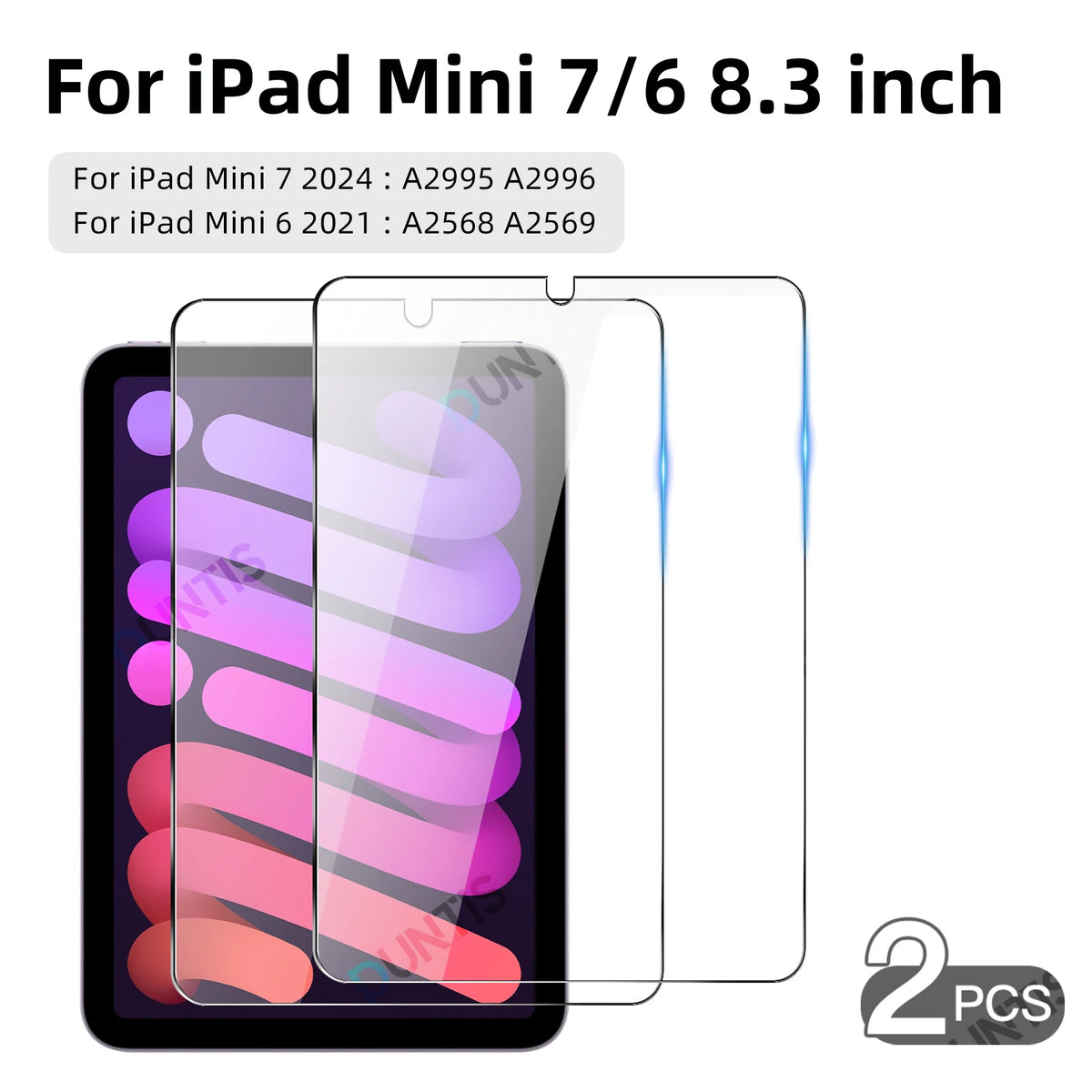 2Pcs Tempered Glass Screen Protector For iPad Pro Air 13 11 12.9 2025 M5 M4 M3 M2 Air 5 4 10th 9th Generation Mini 6 7 HD Film