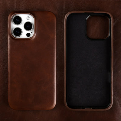 Retro for Iphone 16 Pro Max 18pro 15 14 13 Case Luxury Genuine Leather Cases for Iphone17 Vintage Back Cover Phone Cases Fundas