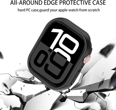 Cover for Apple Watch Case 12 10 11 46mm 44mm 40mm 42mm 38mm Accessories PC Protector Bumper iWatch Series 8 7 SE 3 9 45mm 41mm