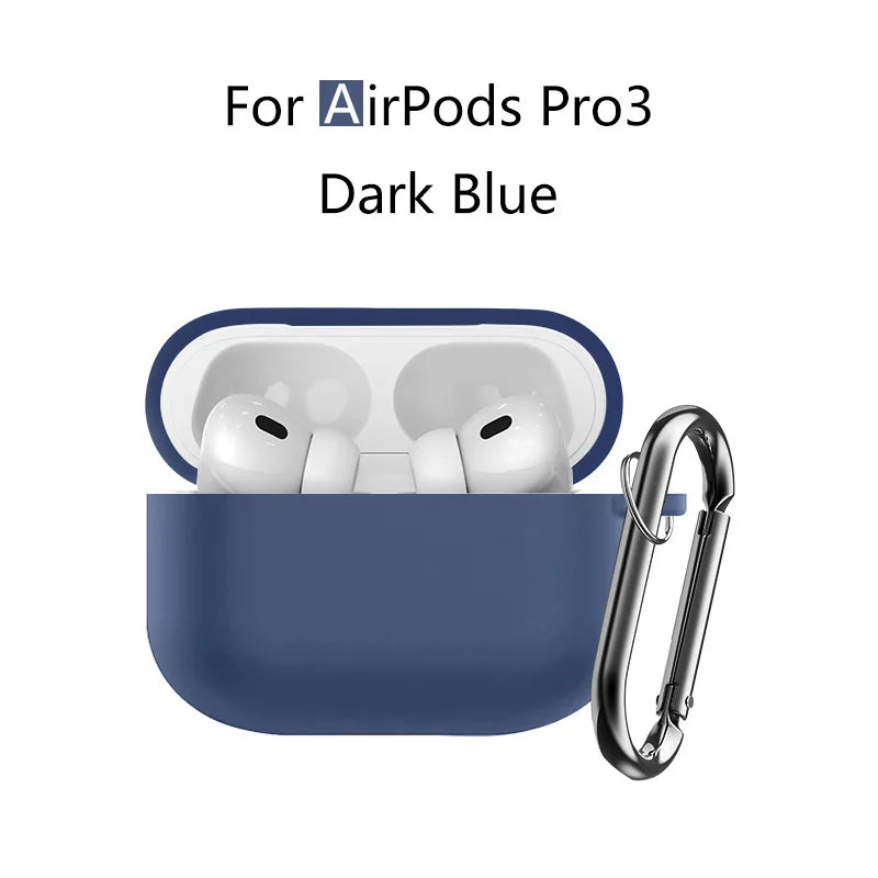 for AirPods Pro 3 2025 New Case Full Protective Soft Silicone Shockproof Case with Keychain for AirPods Pro 3 Case for Men Women