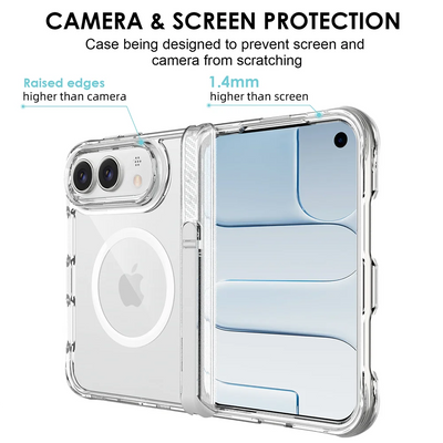 Luxury Clear Shockproof Hinge Bracket Phone Case For iPhone 18 Duo For iPhone 18 Fold Ultra Magnetic Folding Hard Protect Cover