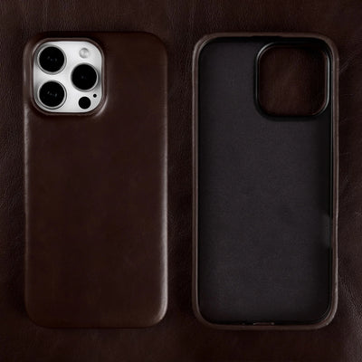 Retro for Iphone 16 Pro Max 18pro 15 14 13 Case Luxury Genuine Leather Cases for Iphone17 Vintage Back Cover Phone Cases Fundas