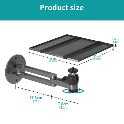 Projector Wall Mount Bracket Multi-angle Adjustable Foldable 360 Degrees Rotation Wall Support Aluminum Alloy Projector Stand
