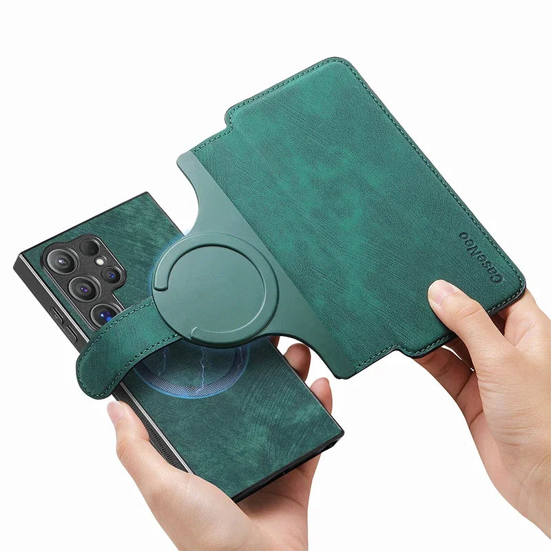 Magnetic 2 In 1 Detachable Flip Card Wallet Case For Magsafe Samsung Galaxy S26 S25 S24 S23 FE S22 S21 Ultra Note20 Plus A56 A36