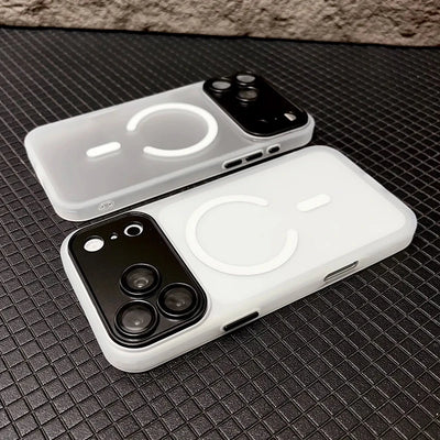 For MagSafe Wireless Charging Magnetic Case For iPhone 16 15 16E 14 13 12 11 Pro Max Luxury Matte Translucent Shockproof Cover