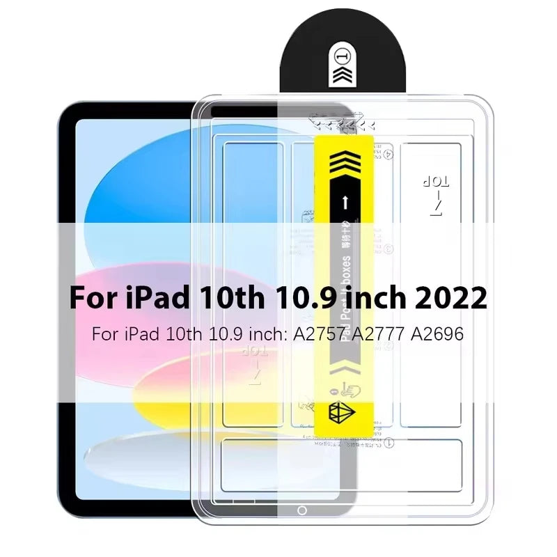 Tempered Glass Screen Protectors For iPad 10th Generation A16 2025 M3 Pro 13 11 M4 12.9 Air 5 4 3 2 Mini 6 7th 9th 8th 10.2 10.5