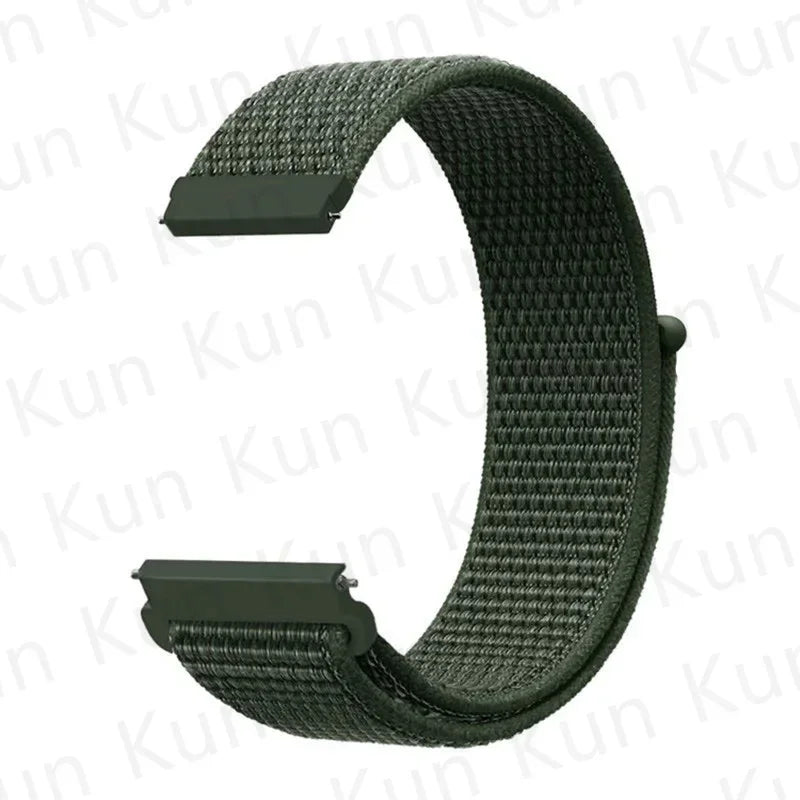 20mm 22mm Band For Samsung Galaxy Watch 6/5/4/5pro/4/6 Classic/active 2 Nylon loop sport bracelet huawei watch GT 4-2-2e-3 Strap