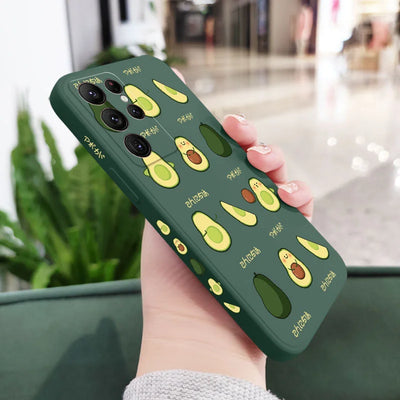 Avocado Family Phone Case For Samsung Galaxy S25 FE S24 S23 S22 S21 S20 Ultra Plus FE S10 S9 S10E Note 20 Ultra 10 9 Plus Cover