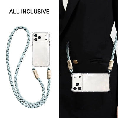 Crossbody Phone Case with Lanyard For iPhone 17Air 16 Pro Max 15 14 18 Pro Max  чехол на айфо Necklace Strap Cord Soft Cover