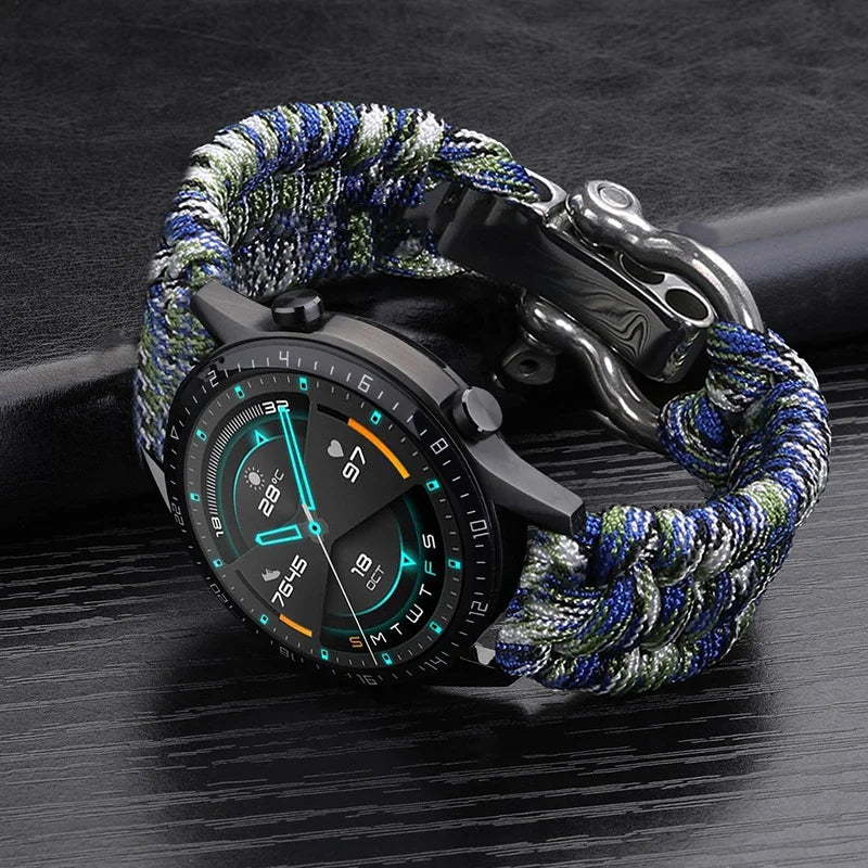 20mm 22mm 24mm Weave Nylon Sport Watch Strap for Men Women Universal Watch Band Bracelet Accessories with Tool