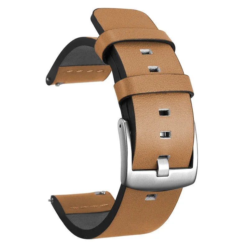 20mm 22mm Watch band Quick release Leather Strap for Samsung Galaxy Watch 3 Active2 40 44mm huawei watch gt 2 WatchBand 24 18mm