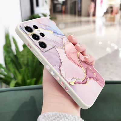 Marble Texture Phone Case For Samsung Galaxy S25 S24 S23 S22 S21 S20 S10 S10E Ultra Plus FE Note 20 Ultra 10 Plus Cover
