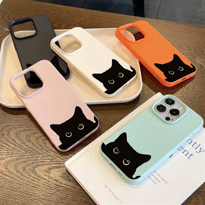 Colorful Cat For iPhone 17 Pro Max Phone Case For iPhone 17 Air 16 15 14 13 12 11 Pro Max 16 15 14 Plus XS XR X Shockproof Cover