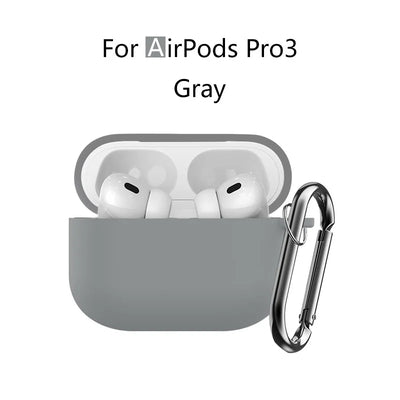 for AirPods Pro 3 2025 New Case Full Protective Soft Silicone Shockproof Case with Keychain for AirPods Pro 3 Case for Men Women