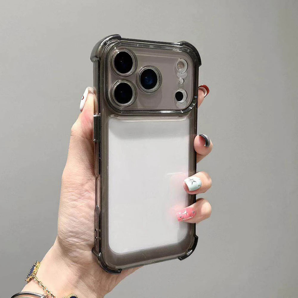 Luxury Hybrid Case For iPhone 17 16 15 14 13 12 11 Pro Max Plus Shockproof Clear Cover with Hard PC Back and Soft Silicone Edge