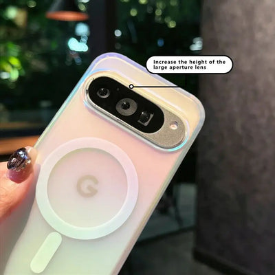 Laser Gradient For Magsafe Magnetic Silicon Case For Google Pixel 10 9 Pro XL 10 9 Pro 9A Wireless Charge Colorful Frosted Cover