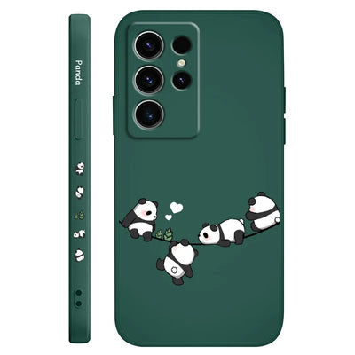 Baby Panda Phone Case For Samsung Galaxy S25 S24 S23 S22 S21 S20 S10 S10E Ultra Plus FE Note 20 Ultra 10 Plus Cover