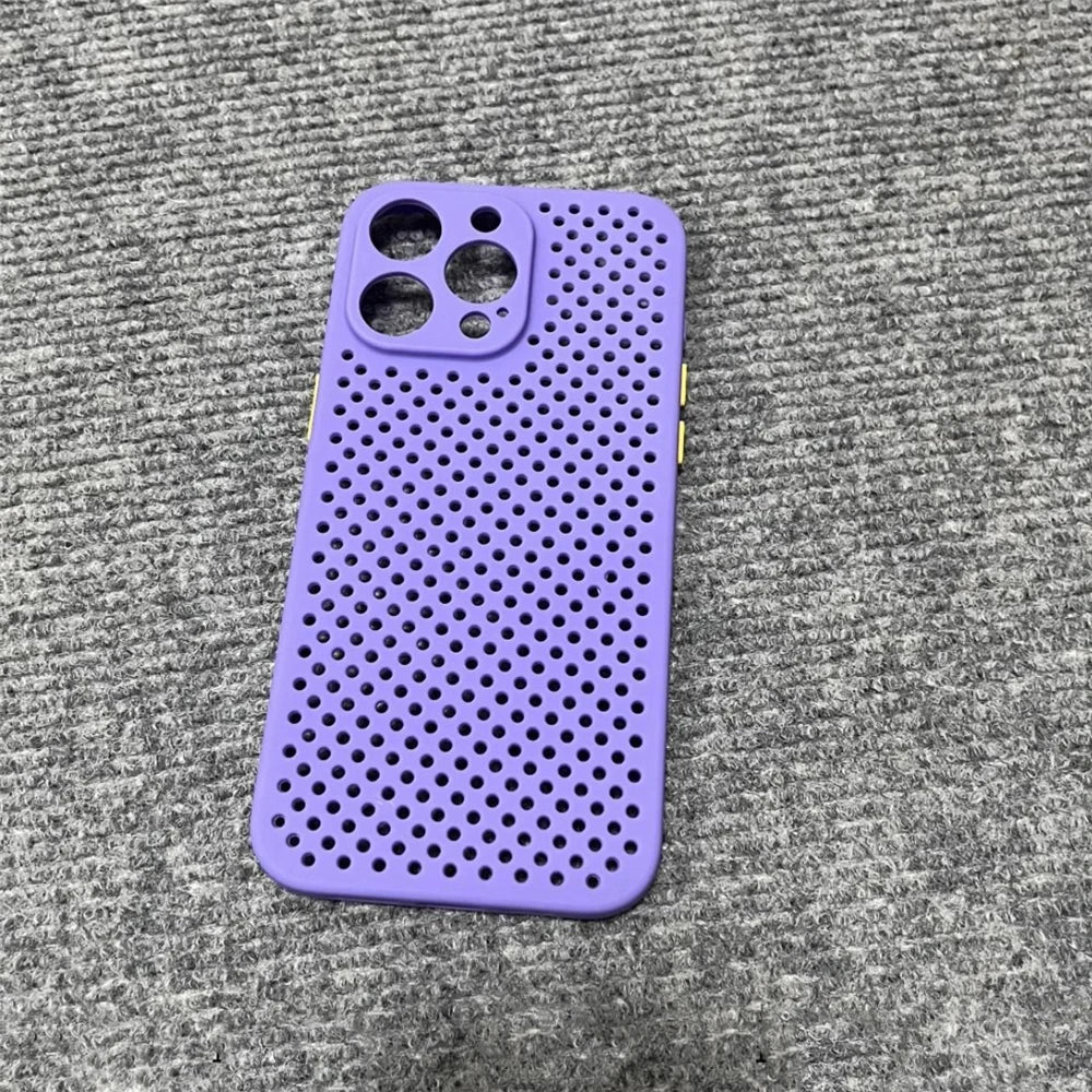 Cooling Breathable Soft Silicone Case For iPhone 17 Air 16 16E 15 14 Plus 13 12 Mini 11 Pro Max XS Max X XR Bumper Back Cover