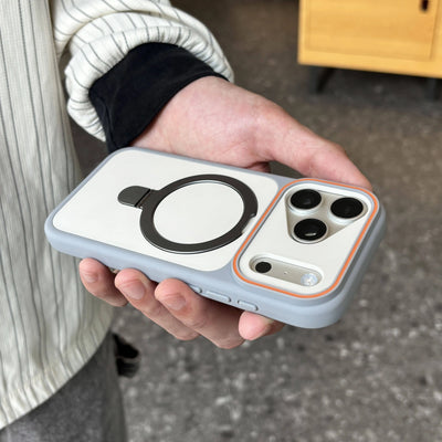 Shockproof Bumper Matte Kickstand Holder Case for iPhone 17 Air 16 14 15 Plus 13 12 11 Pro Max For Magsafe Magnetic Armor Cover