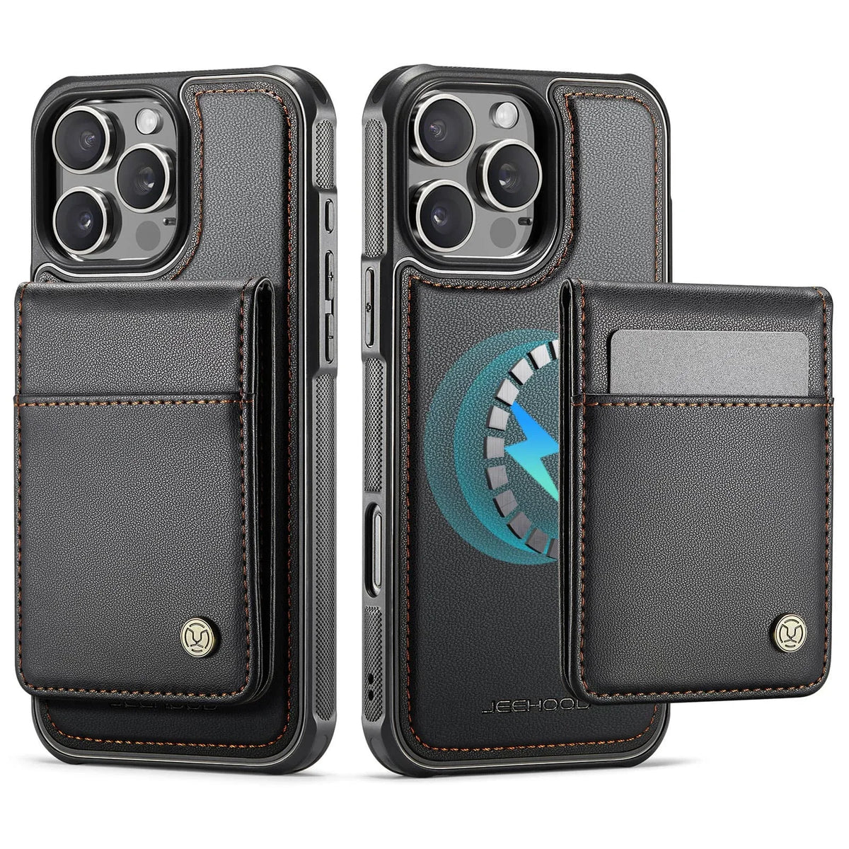 Magnetic 2 in 1 Detachable for iPhone 16/15/14 Pro Max 16 Plus Wallet Case with Card Holder,Magnetic Flip Kickstand Credit Slots