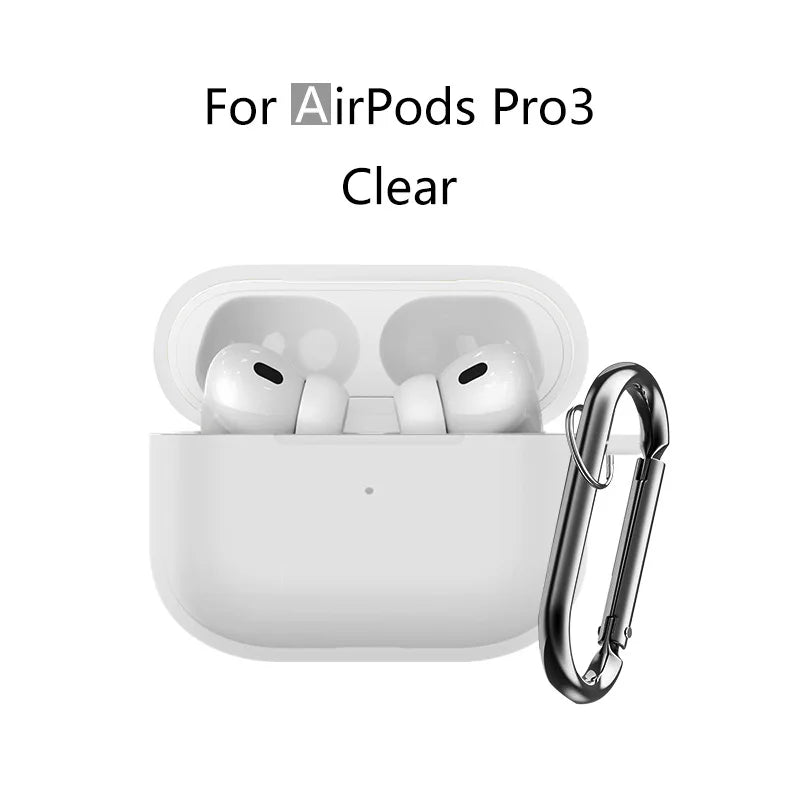 for AirPods Pro 3 2025 New Case Full Protective Soft Silicone Shockproof Case with Keychain for AirPods Pro 3 Case for Men Women