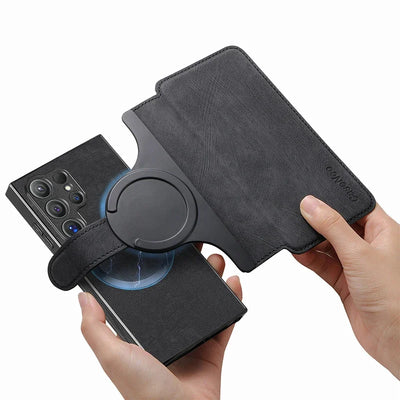 Magnetic 2 In 1 Detachable Flip Card Wallet Case For Magsafe Samsung Galaxy S26 S25 S24 S23 FE S22 S21 Ultra Note20 Plus A56 A36
