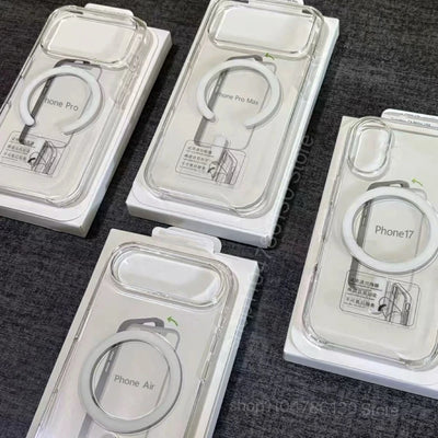 Original Transparent Phone Case For iPhone 17 Air 16 15 14 13 12 Pro Max Cases For Magsafe Animation Wireless Charging Cover