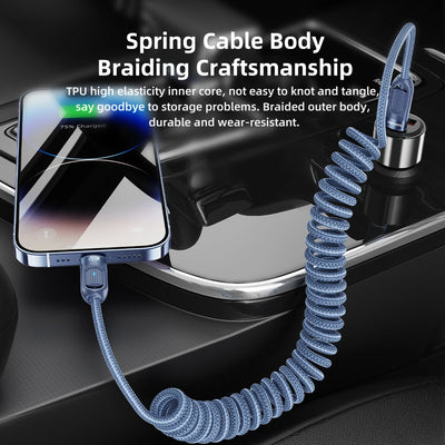 Toocki PD 20W Type C To Lightning fast Charger Cable For iPhone 14 13 12 11 Pro Max Plus XR XS Spring Telescopic Charging Wire