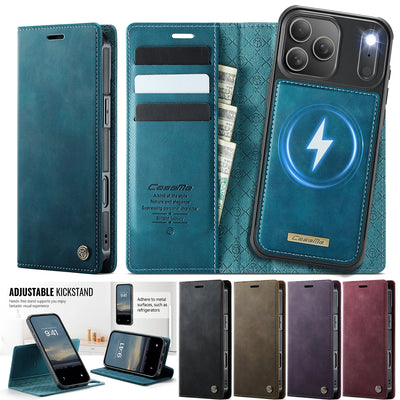 High Quality 2-in-1 Detachable Wallet Leather Magsafe Case For iPhone 17 16 15 14 Plus 13 12 11 18 Pro Max Luxury Magnetic Flip