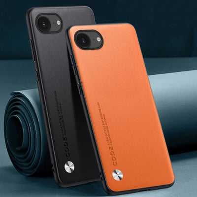 Luxury PU Leather Case for iPhone 16E Back Cover Silicone Shockproof Protection Phone Case for iPhone 16 E IPhone16E IPhone16 E