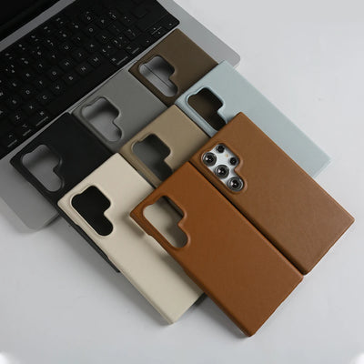 Handmade Premium Genuine Leather Magnetic Case for Samsung Galaxy S25 Ultra Case S24FE S23 S22 S21 S20 Note20Ultra Magsafe Cover