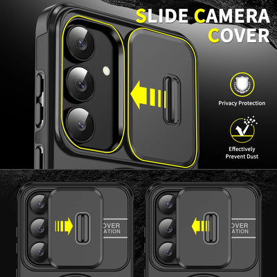 Slide Cap Cover Case For Samsung Galaxy A57 A37 A27 A17 A18 A56 A36 A26 A16 A55 A35 A15 A54 5G 4G S26 S25 S24 S23 FE Plus Stand