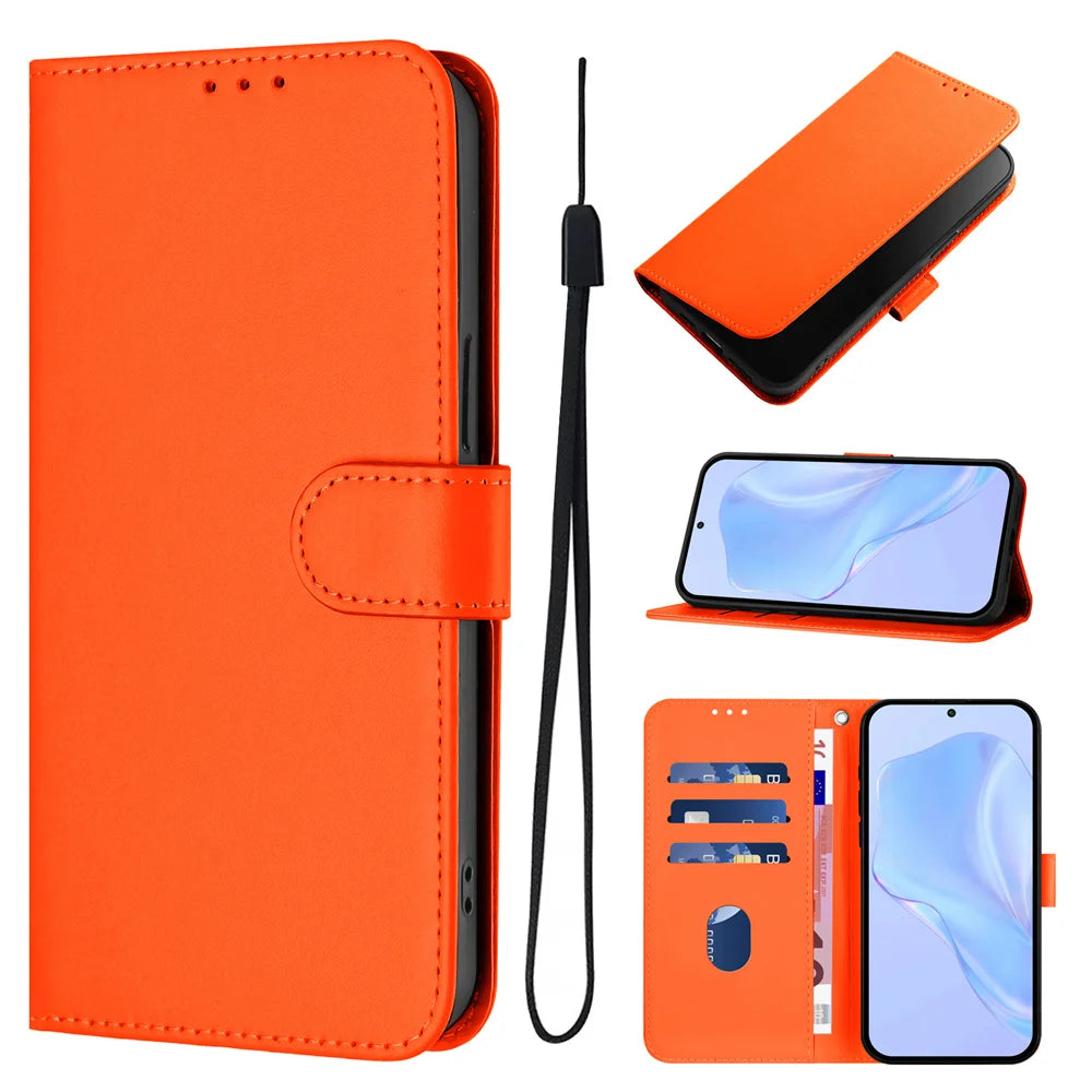 Luxury Leather Wallet Case for Samsung Galaxy S26 S24 S25 Ultra S23 Plus S24 FE S25 Edge Shockproof Bumper Flip Back Cover