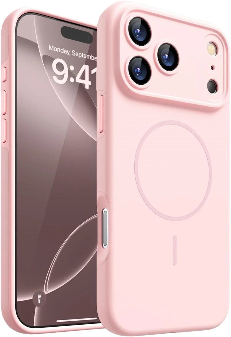 Orange for IPhone17 Silicone Soft Magnetic Case for IPhone 17 Air 16 15 14 13 12 18 Pro Max Plus 17Pro for Magsafe Phone Cover