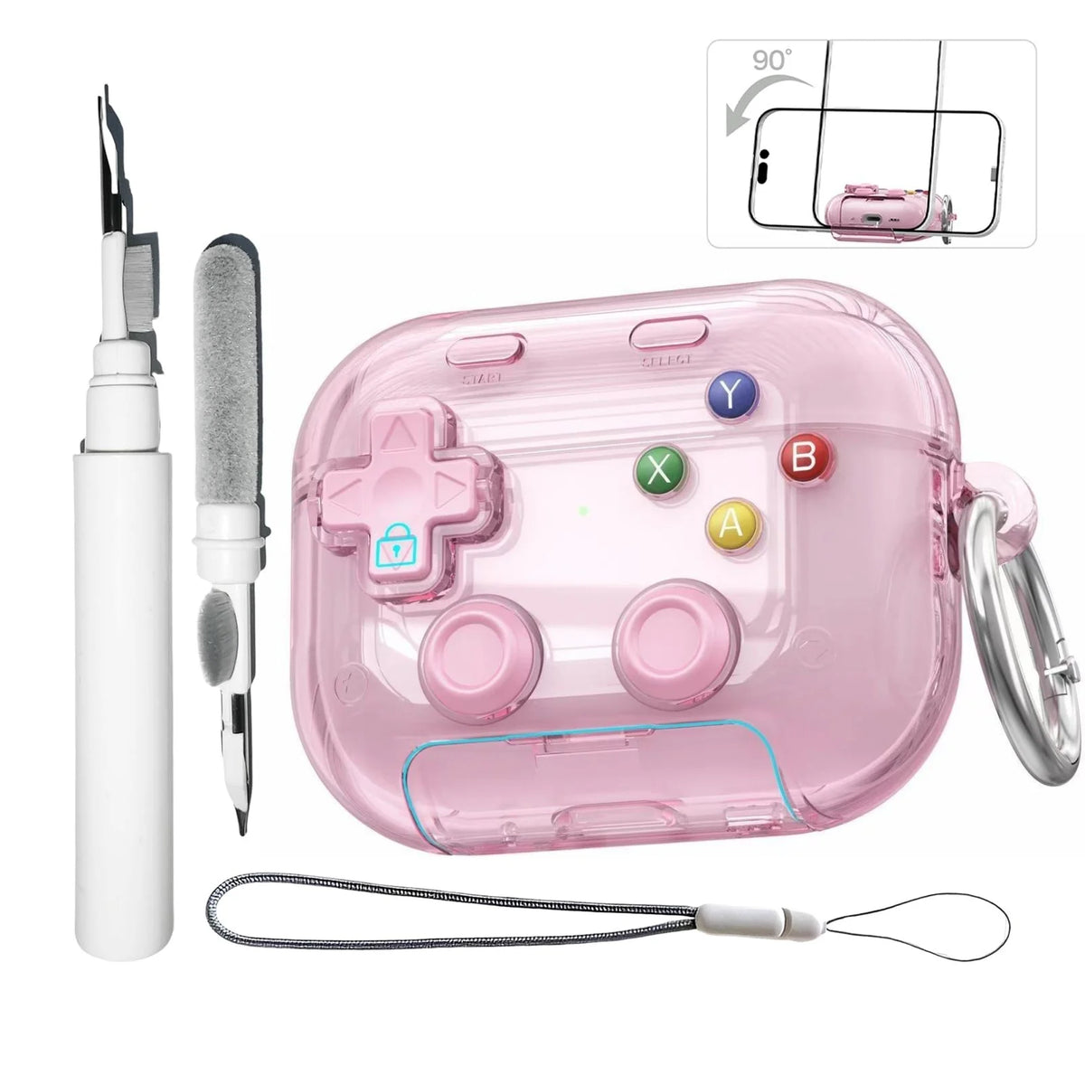 for AirPods Pro 3/Pro 2/Pro/4 Case with Secure Lock Cute 3D Game Player Design Protective Earphone Case Cover for AirPods 4/Pro3