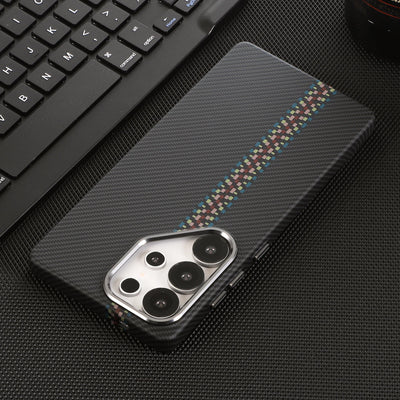 Luxury Kevlar Aramid Fiber Case For Samsung Galaxy S22 S23 S24 S25 S26 Ultra Plus Magnetic Carbon Fiber Phone Cover For S26 Plus