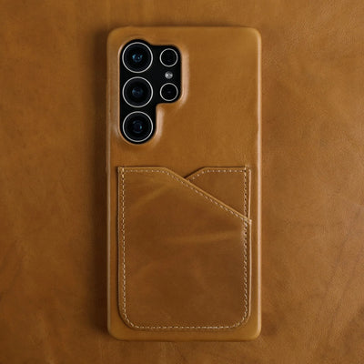 Premium Card Slot Genuine Leather Case for Samsung Galaxy S26 Ultra Cases S25 S24 S23 S22 S21 S20 Vintage Phone Back Cover Coque