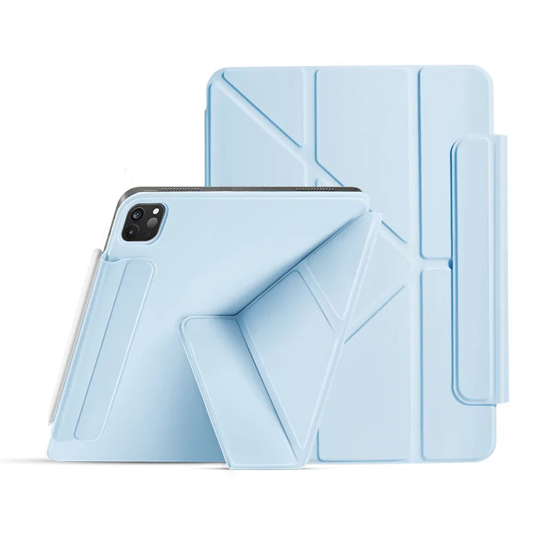 Case for iPad Mini 6/7 & Air 13-inch! Magnetic Closure Double-Sided Folio, Y-Fold Multi-Angle, Auto Wake/Sleep Smart Cover