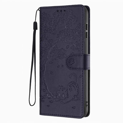 Lovely Cat Tree Case For Samsung Galaxy S5 S7 S6 Edge S20 FE S10E S10 S9 S8 Note 8 9 20 Ultra 10 Plus Pro Cash Wallet Fundas
