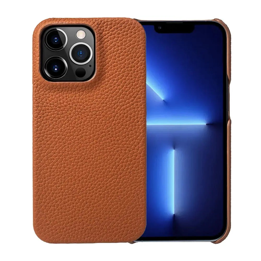 For Iphone 14 Pro Max Case Luxury Genuine Leather Cover Business Phone Cases Back Cover for Iphone 13 18Pro 15 12 XR XSMax Coque