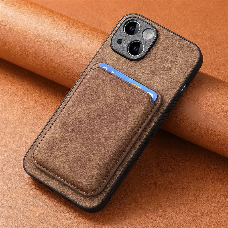 2 in 1 Detachable Magnetic Card Slot Phone Case For iPhone 16 15 14 13 12 11 Pro Max Plus Mini 16E Luxury Leather Wallet Cover