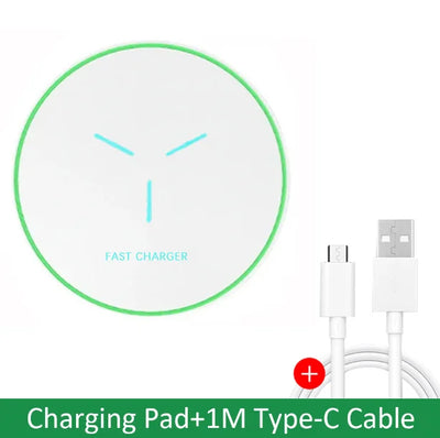 15W Desktop LED Wireless Charger Pad Phone Holder For iPhone 17 16 15 14 13 Pro Max Samsung Xiaomi Induction Fast Charging Stand