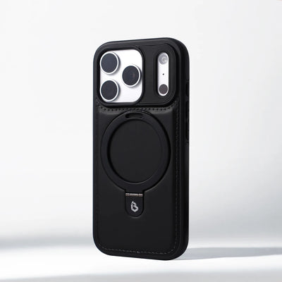 Magnetic Ring Stand PU Leather Shockproof Case For iPhone 18 17 Pro Max 16 15 14 13 12 Plus For Magsafe Wireless Charging Cover