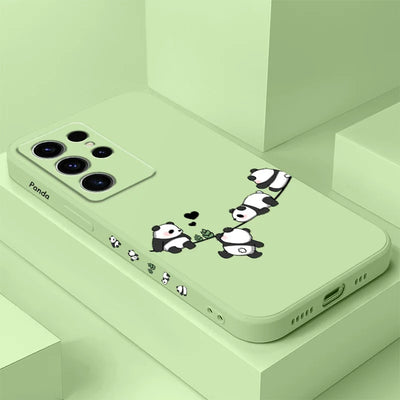 Baby Panda Phone Case For Samsung Galaxy S25 S24 S23 S22 S21 S20 S10 S10E Ultra Plus FE Note 20 Ultra 10 Plus Cover