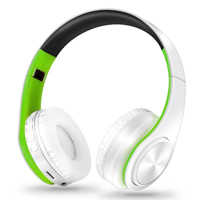 Brand New Fashionable Macaron Bluetooth Headphone Music Audio Earphone Stereo Foldable Handsfree Headset TF Card With Microphone