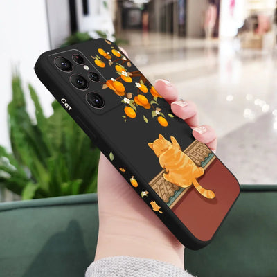 Climbing Cats Phone Case For Samsung Galaxy S25 S24 S23 S22 S21 S20 Ultra Plus FE S10 Note 20 ultra 10 9 Plus Cover